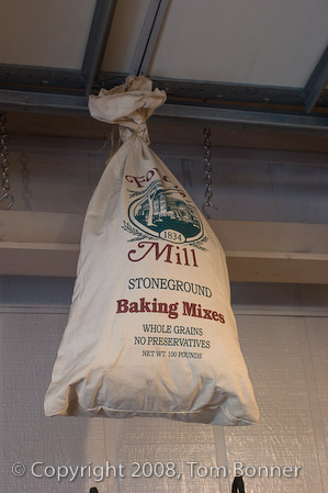 Sack hanging from rafters -- Apple Hill Orchard General Store
